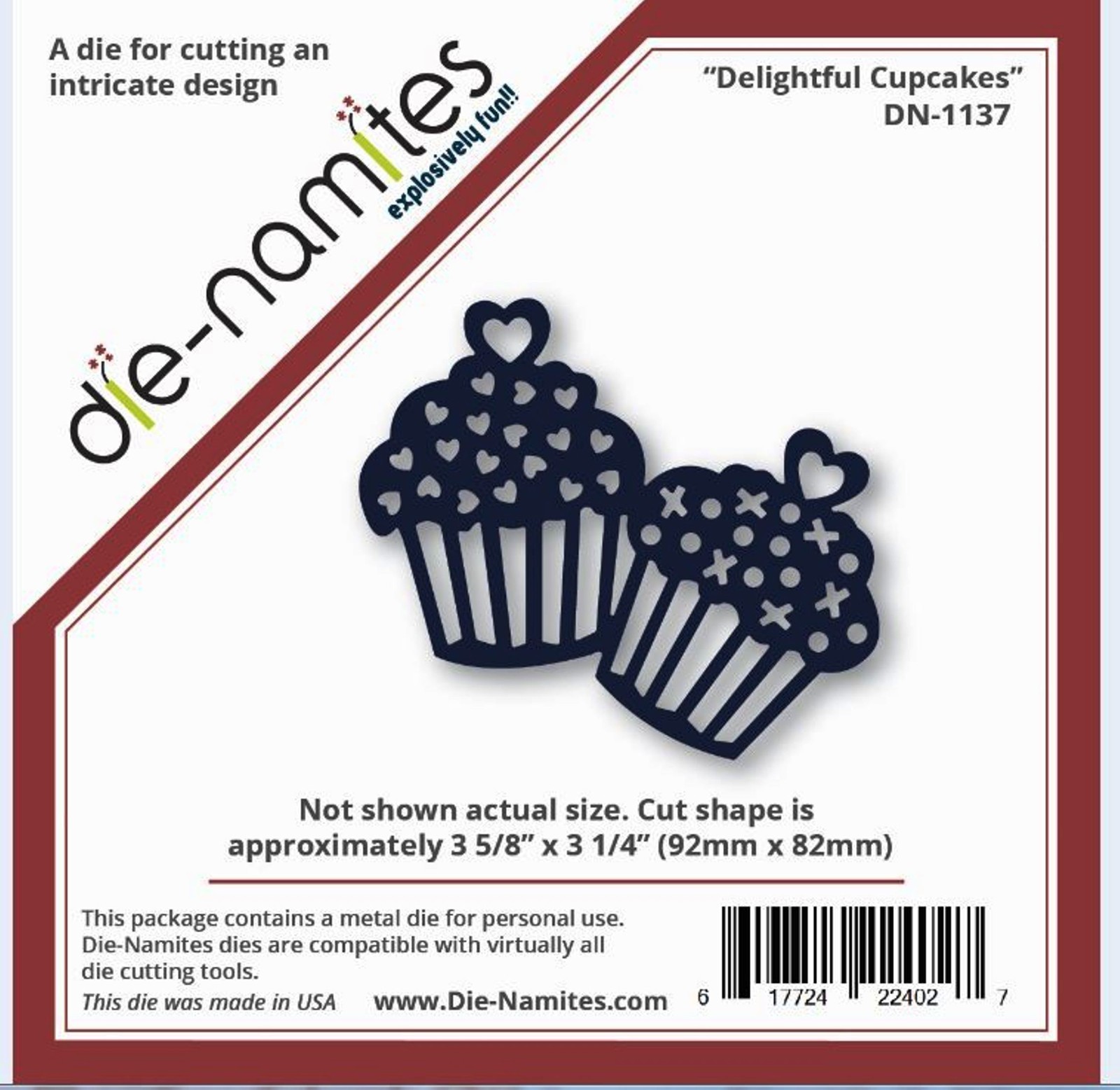 NEW - Die-Namites Die Intricate Design ~   Delightful Cupcakes DN-1137 Birthday