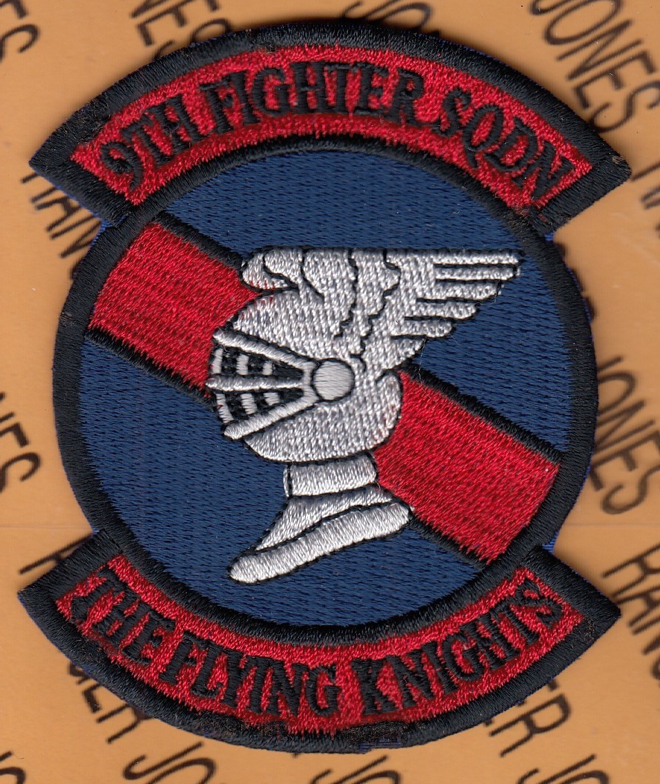 USAF Air Force 9th Fighter Sq The Flying Knights ~3.5" patch c/e A