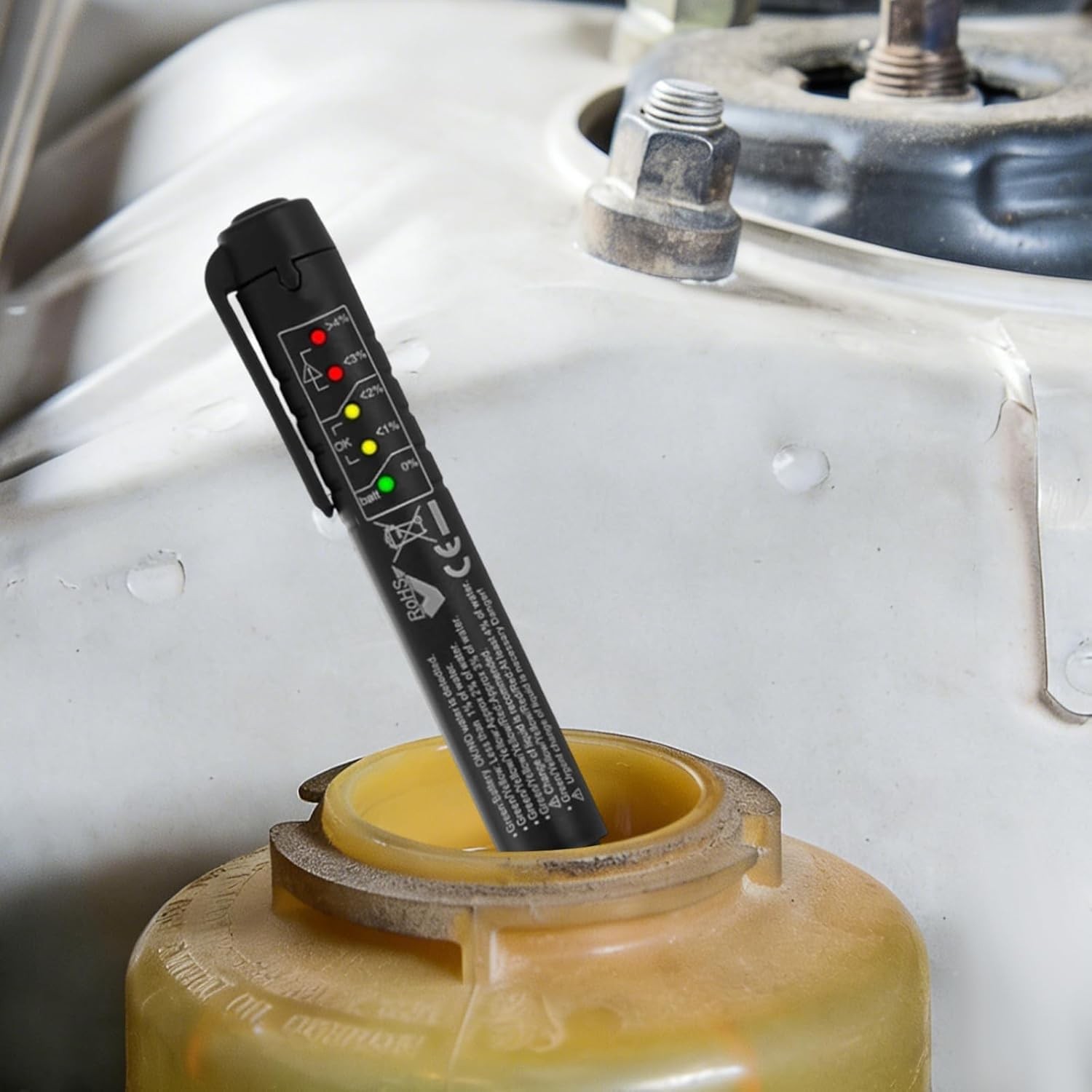 Brake Fluid Level Tester with 5 LED Digital Display, Compatible with DOT3/DOT4/D