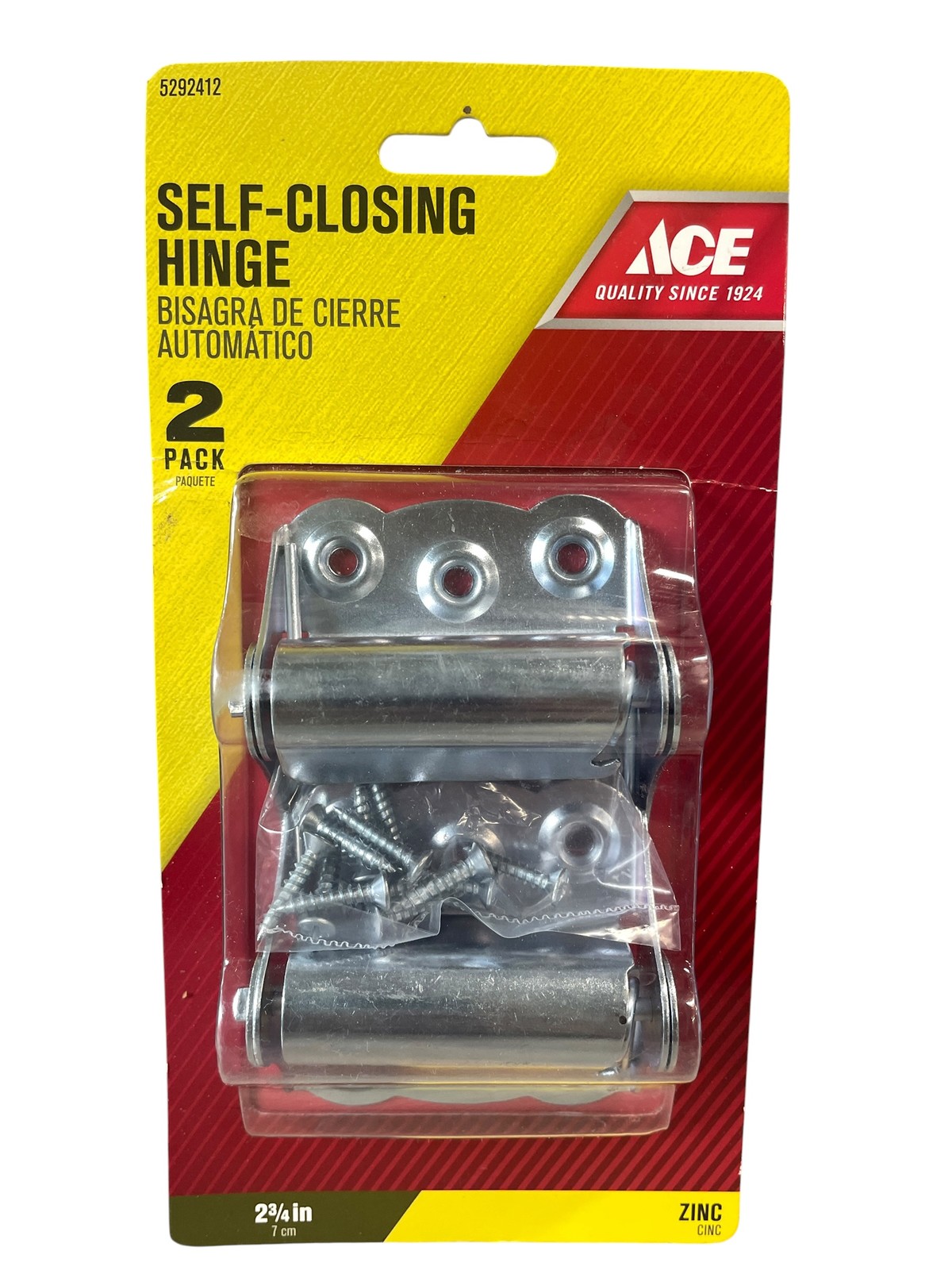 ACE 2-Pack 2-3/4" Zinc Self-Closing Spring Door Hinges Commercial Grade