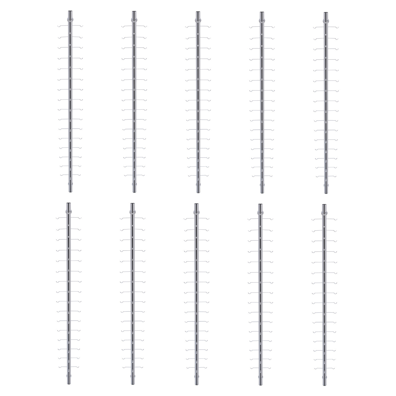 10 Pcs Aluminium Lockable Eyewear Eyeglasses Sunglasses Display Rod Frame Rack