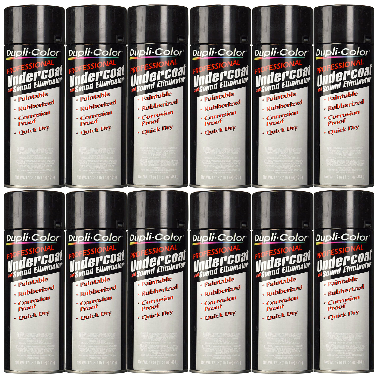 Duplicolor UC102 Undercoating Professional Undercoat Sound Eliminator Pack of 12