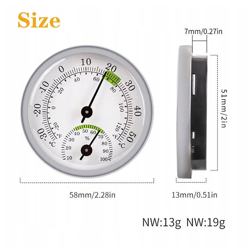 Analog Thermometer Hygrometer Mini Humidity Meter Gauge Temperature Room Indoor