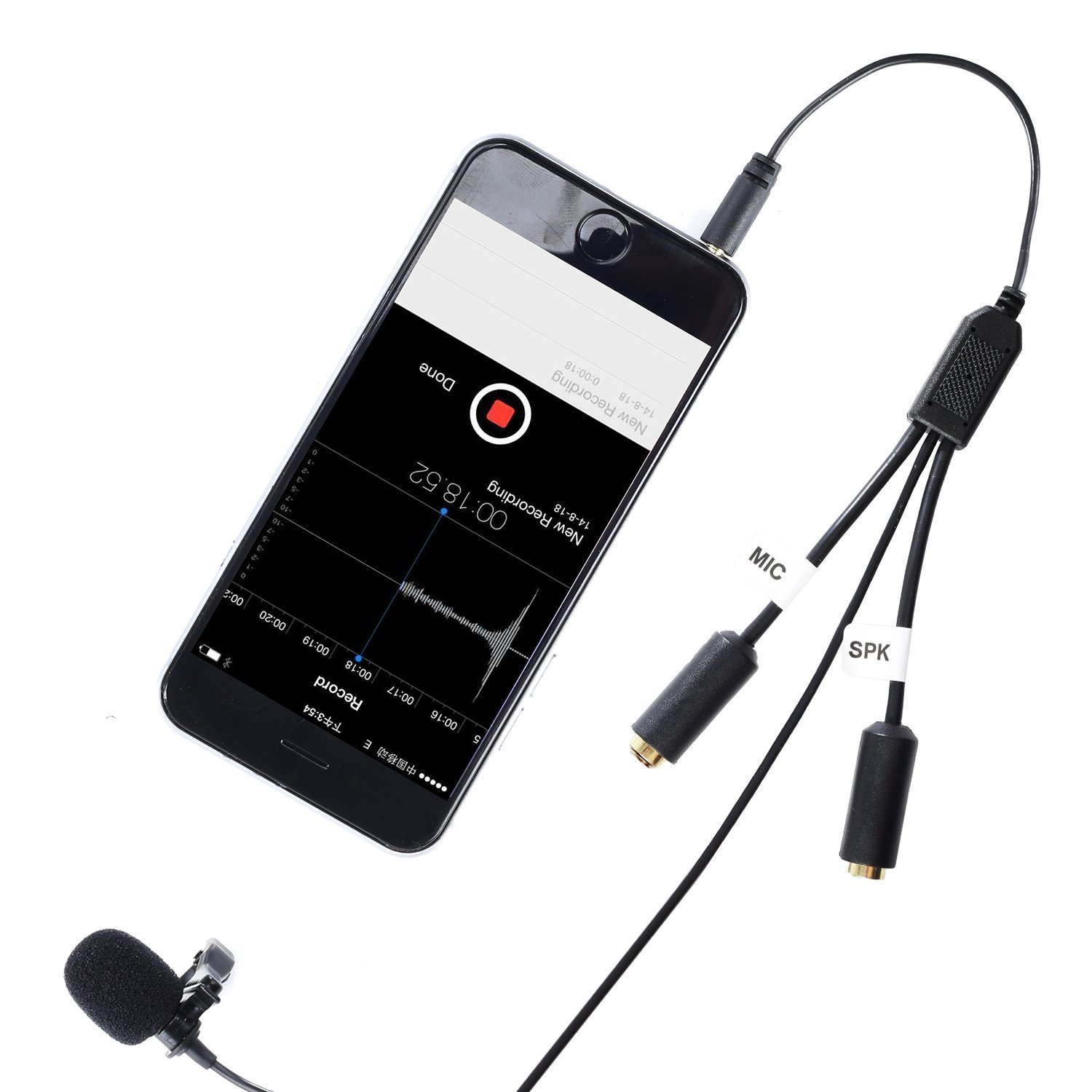 Lavalier Interview Microphone - Secondary Lapel Clip On Mic for Smartphones