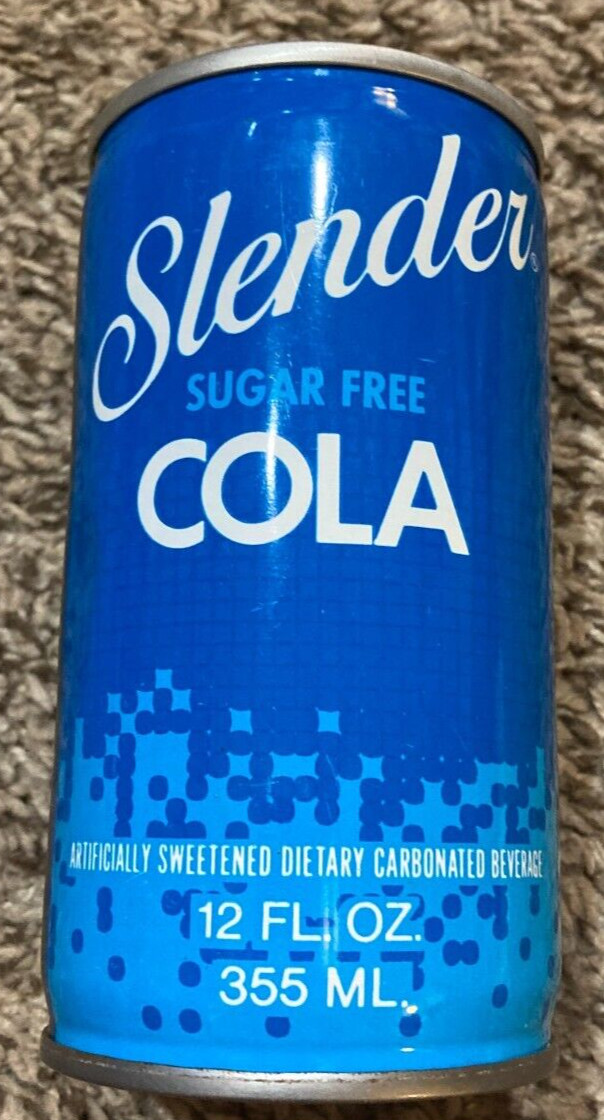 VINTAGE SLENDER SUGAR FREE COLA SODA STEEL PULL TAB CAN