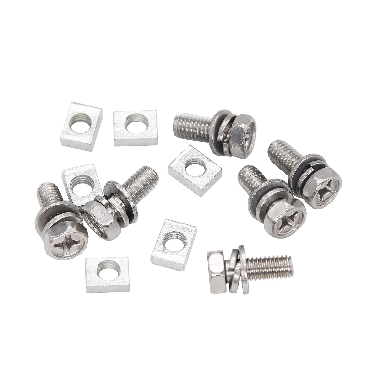 Battery Bolts and Nuts, M6 x 16mm ATV Battery Terminal Bolts, Stainless , 6 Set