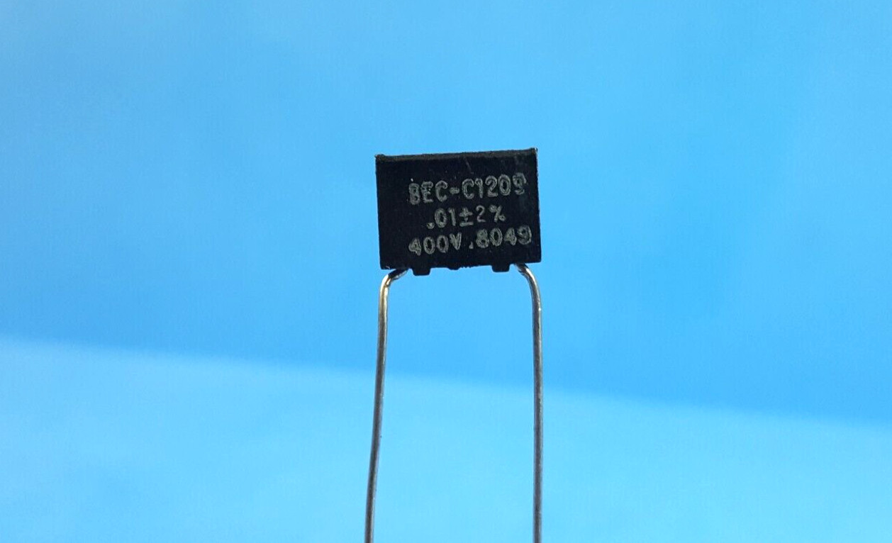 10 PCS- Film Capacitor, BEC-C1209, 0.1UF/MF, 2%, 400V