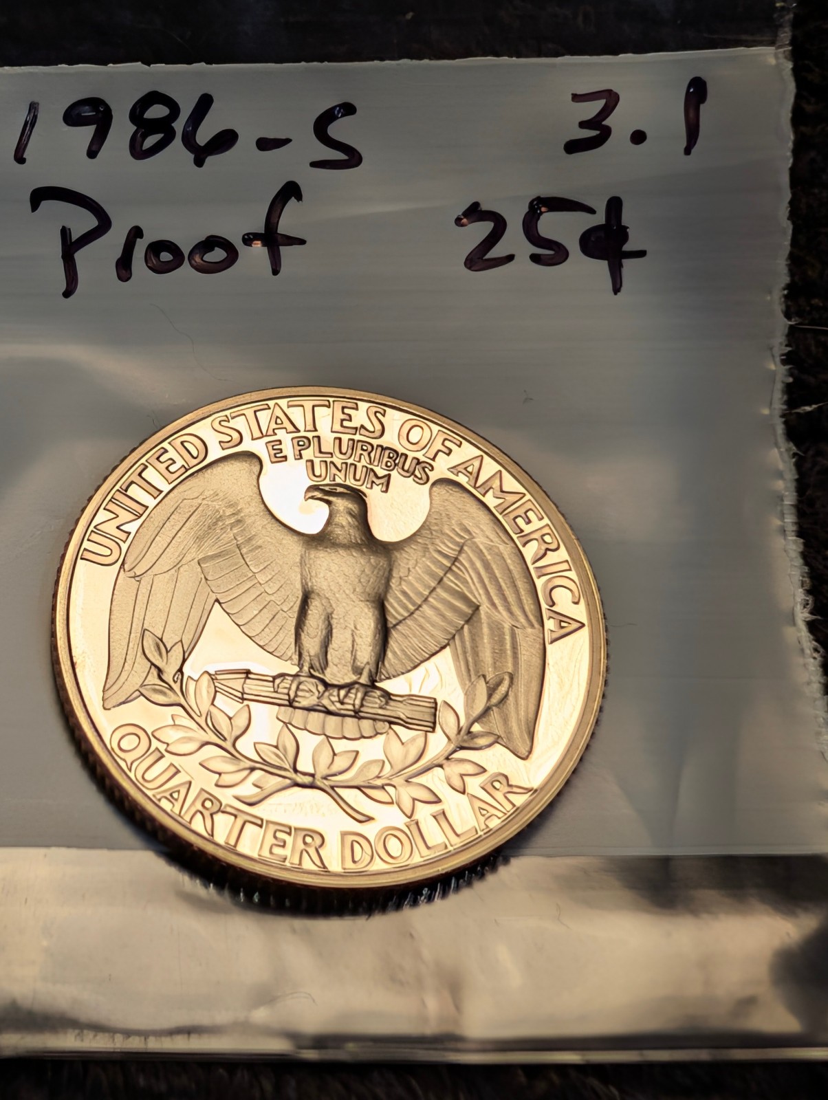 1986-S Proof Washington Quarter ** From Proof Set **