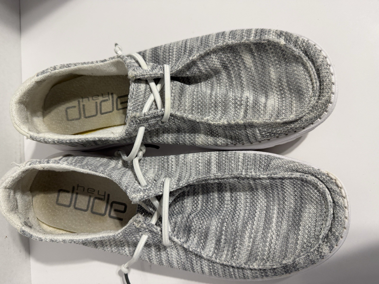 Hey Dude Wendy Sox Glacier Grey Womens Size 9 Slip On Casual Shoes Lightweight