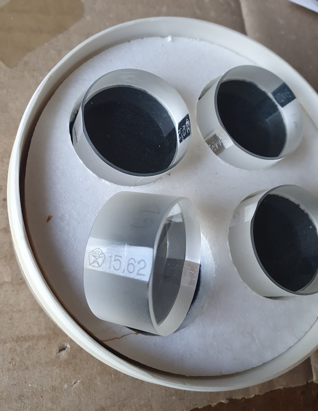 Glass Optical Flat Parallel Set 15 mm row 1