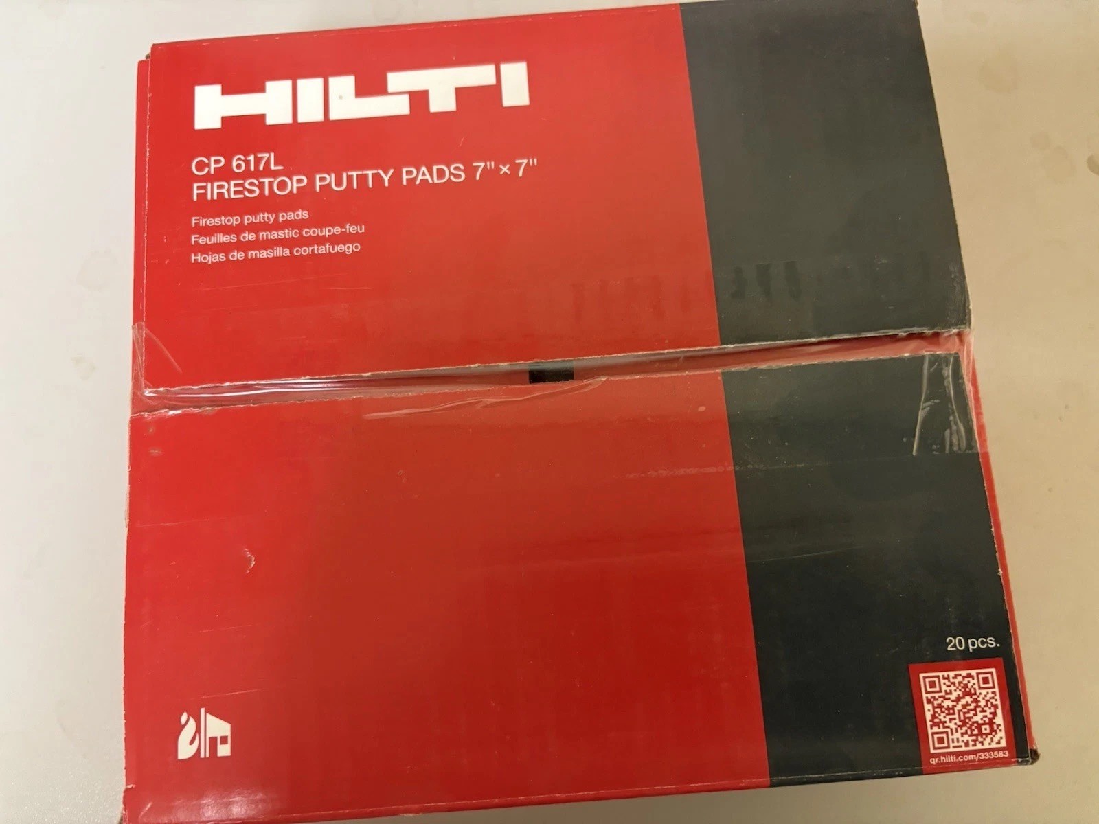 Hilti Cp 617L Fire stop Putty Pads 7”x7”.
