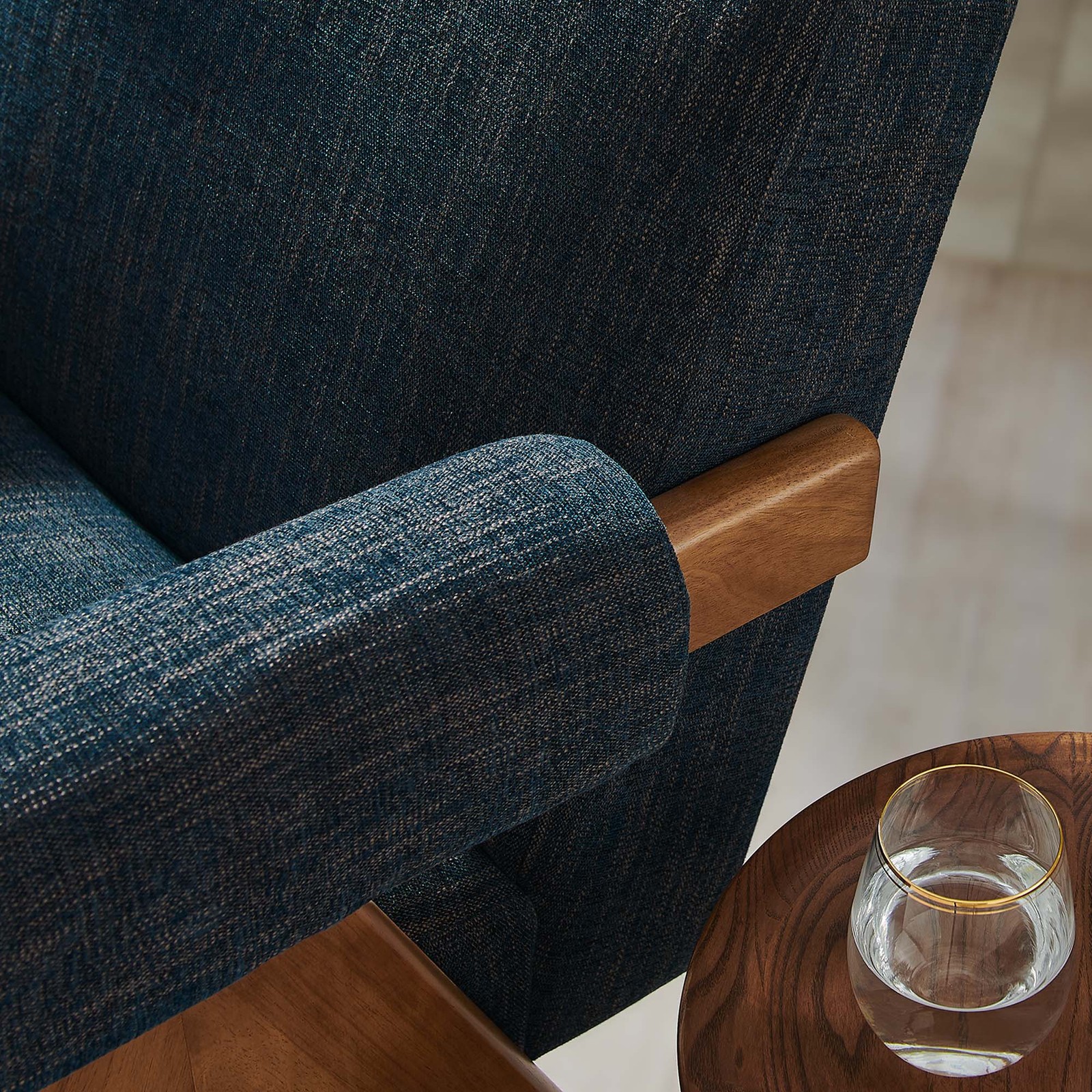 Modway Lyra Fabric Armchair in Azure Fabric