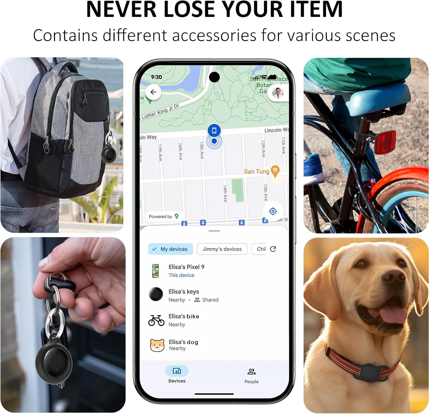 Bike Tracker for Android, Android Airtag Compatible with Google Find My Device A