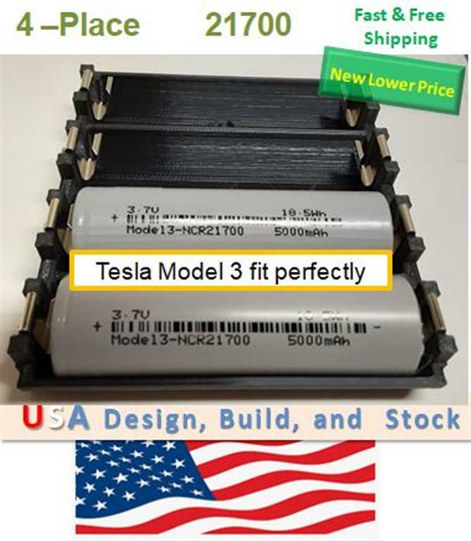 4S or 4P  21700      Lifepo4 / Li-Ion    Battery Holder USA built with Free Ship