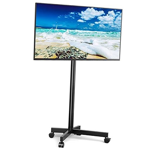 Mobile TV Cart Rolling Floor Stand for 23-55 Inch LCD LED TVs up to 88 lbs,