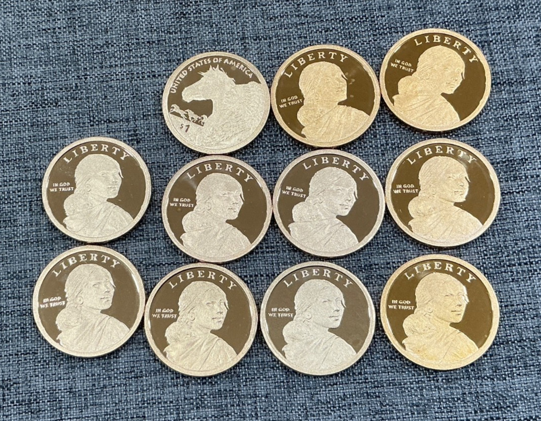 2012-S Proof Dollar Sacagawea American Indian Partial Roll-11 Dollars