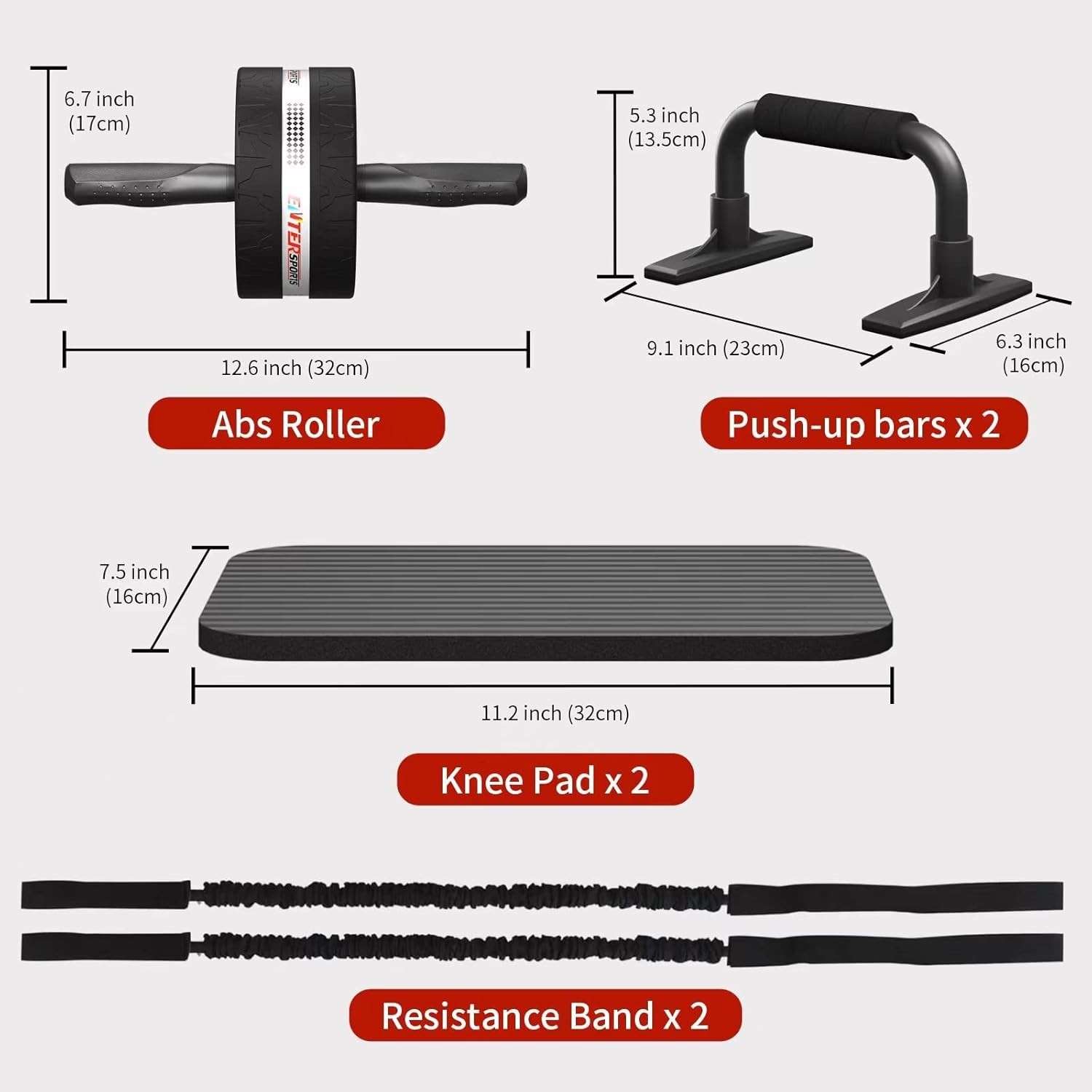 Ab Rollers Wheel Kit, Exercise Wheel Core Strength Training Abdominal Roller ...