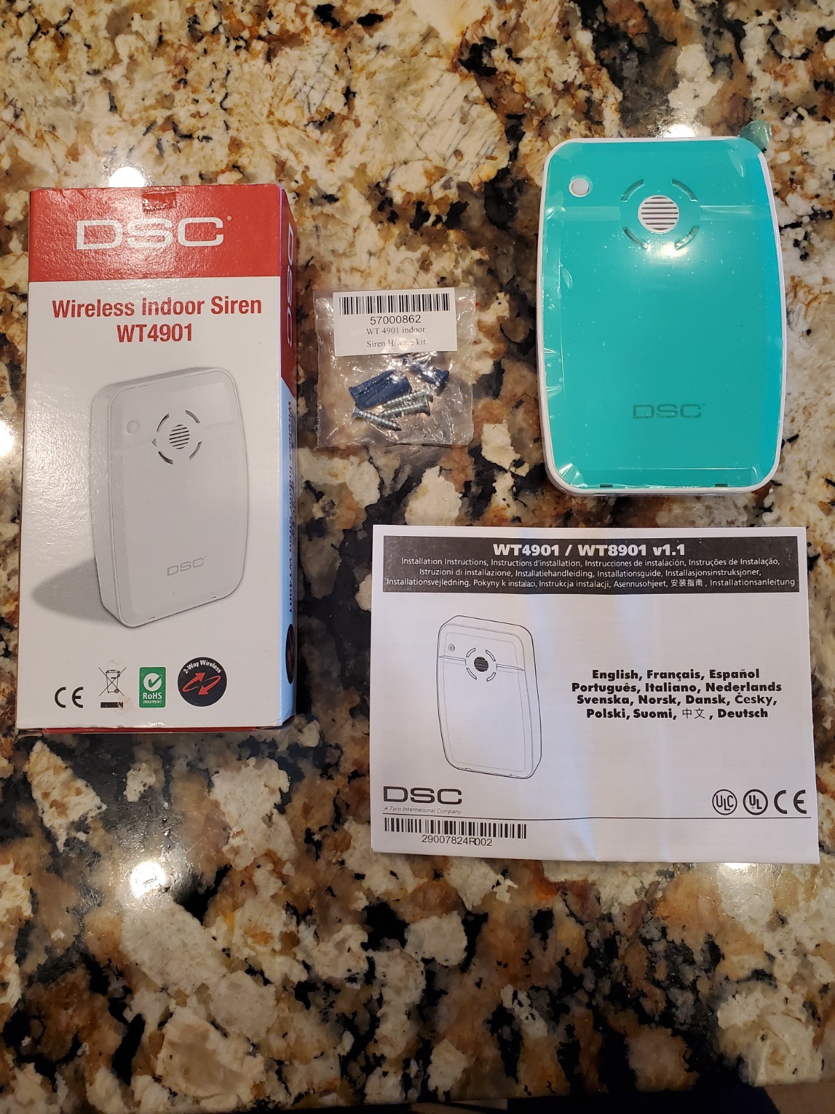 DSC WT4901 2-Way Wireless Indoor Siren for DSC Alexor Secuity System