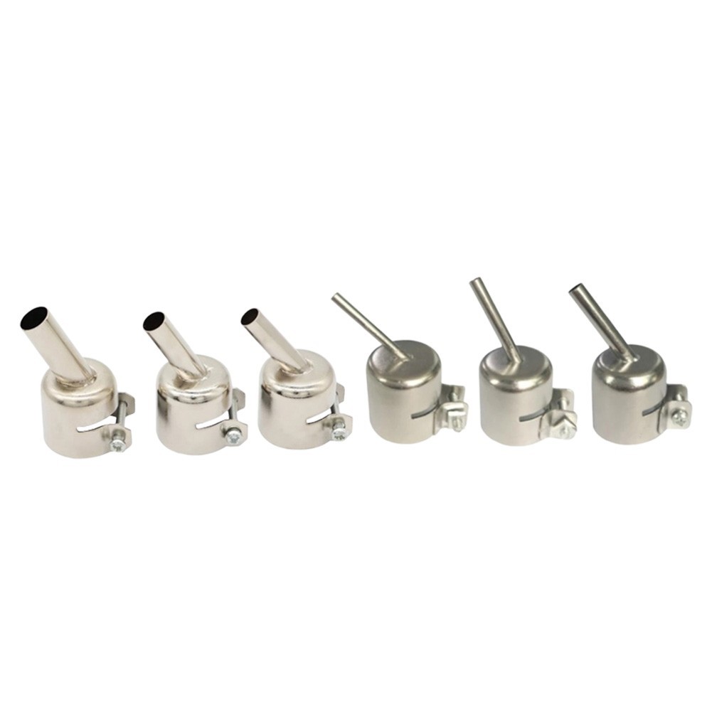 Hot Air Station Nozzles Nozzle Curved Angle 45 Degree Heat Nozzle Silver