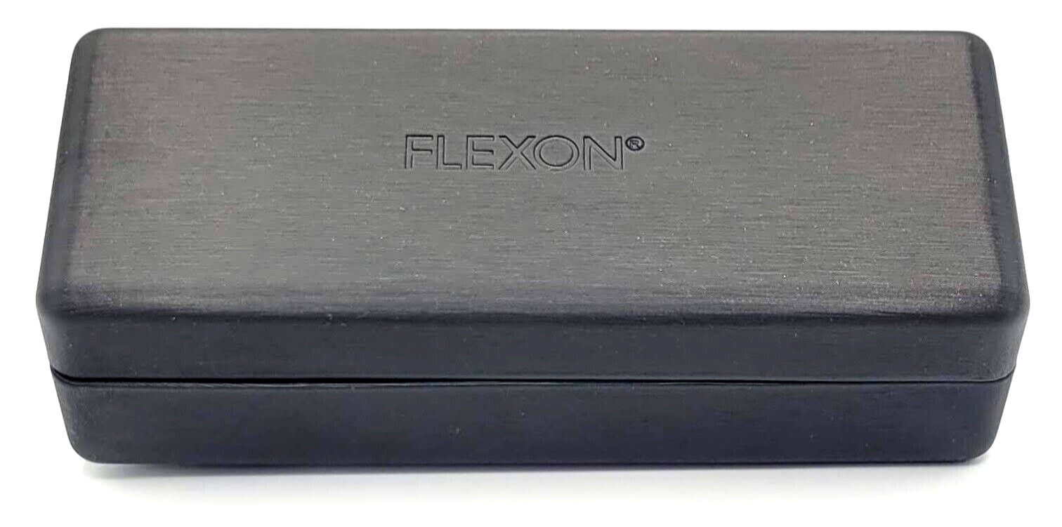 AUTHENTIC & NEW - FLEXON - BLACK - HARD EYEGLASSES CASE