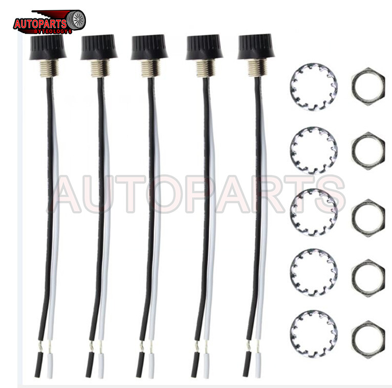 5PCS Black Rotary Stye On/Off Canopy Switches 125/250,4" Wire Zing Ear ZE-105M