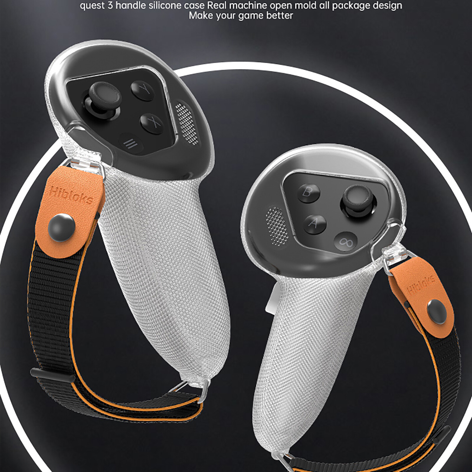 Silicone Protective Grip Sleeve with Strap for Quest 3 Controller VR Accessories