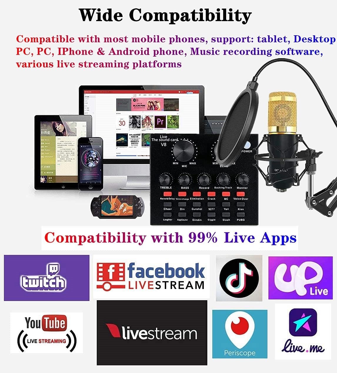 Complete Podcast Equipment Set - Versatile Streaming Tool for YouTube & TikTok