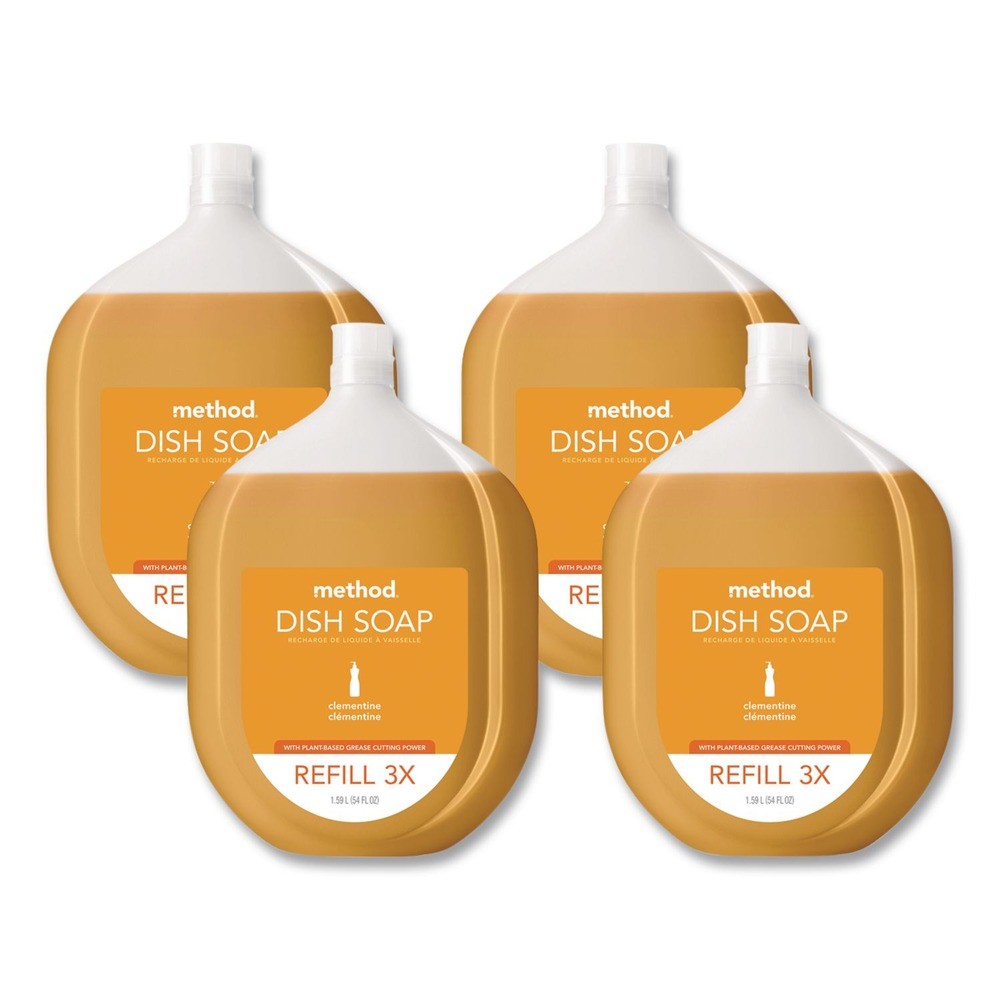 Method 328103 54 oz Dish Soap Refill Tub - Clementine Scent (4/Carton) New