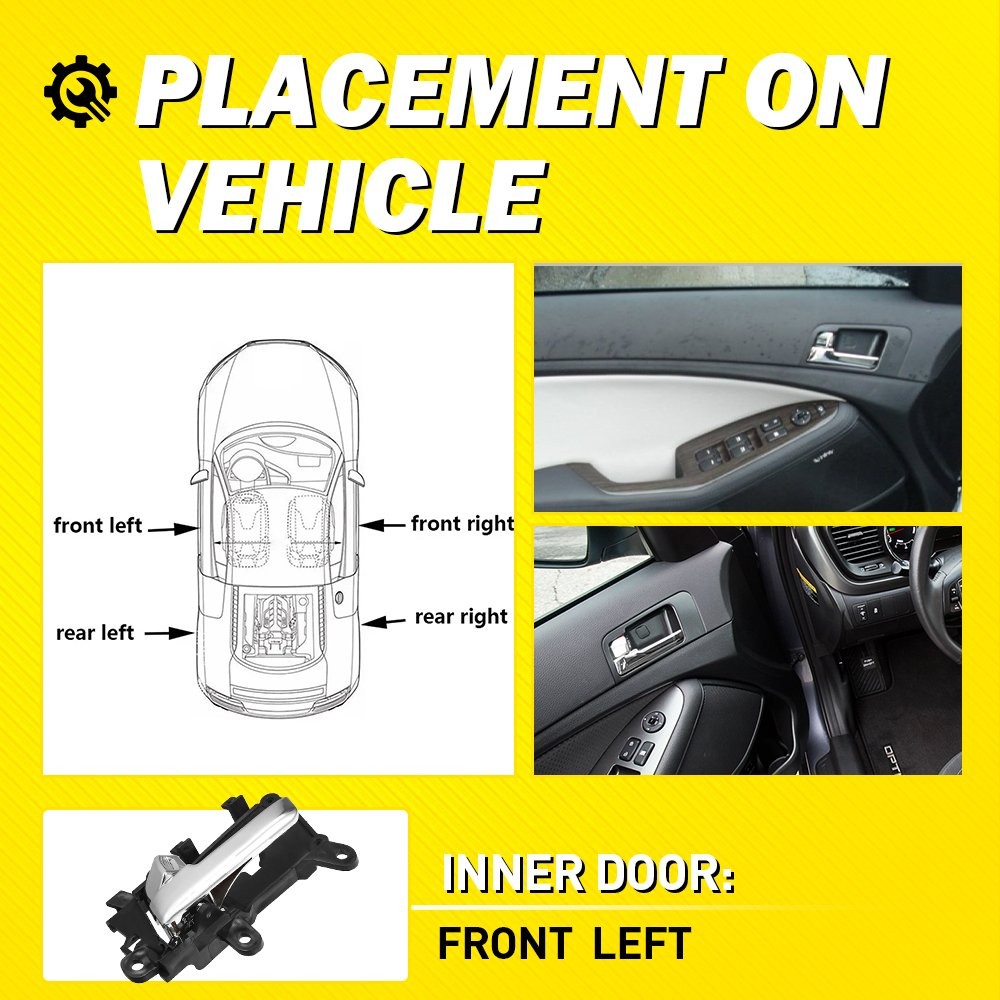Front Left Driver Side Inner Interior Door Handle For Kia Optima 2011 2012 2013