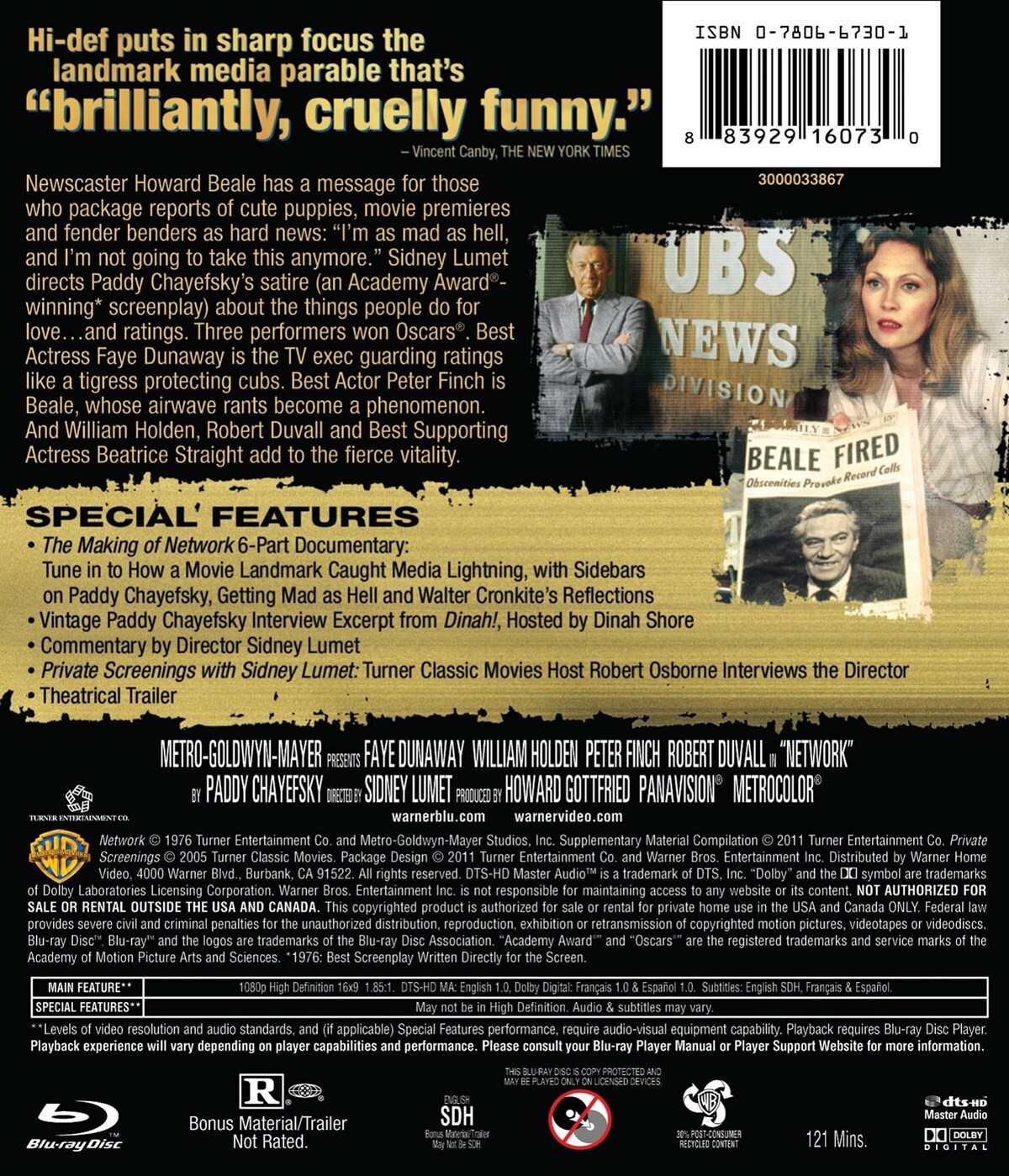 Network Blu-ray Peter Finch NEW