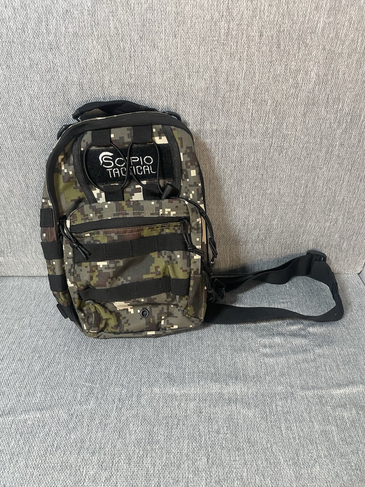 Scipio Tactical Backpack Sling Bag Crossbody Military Camo Gear Hiking NWOT