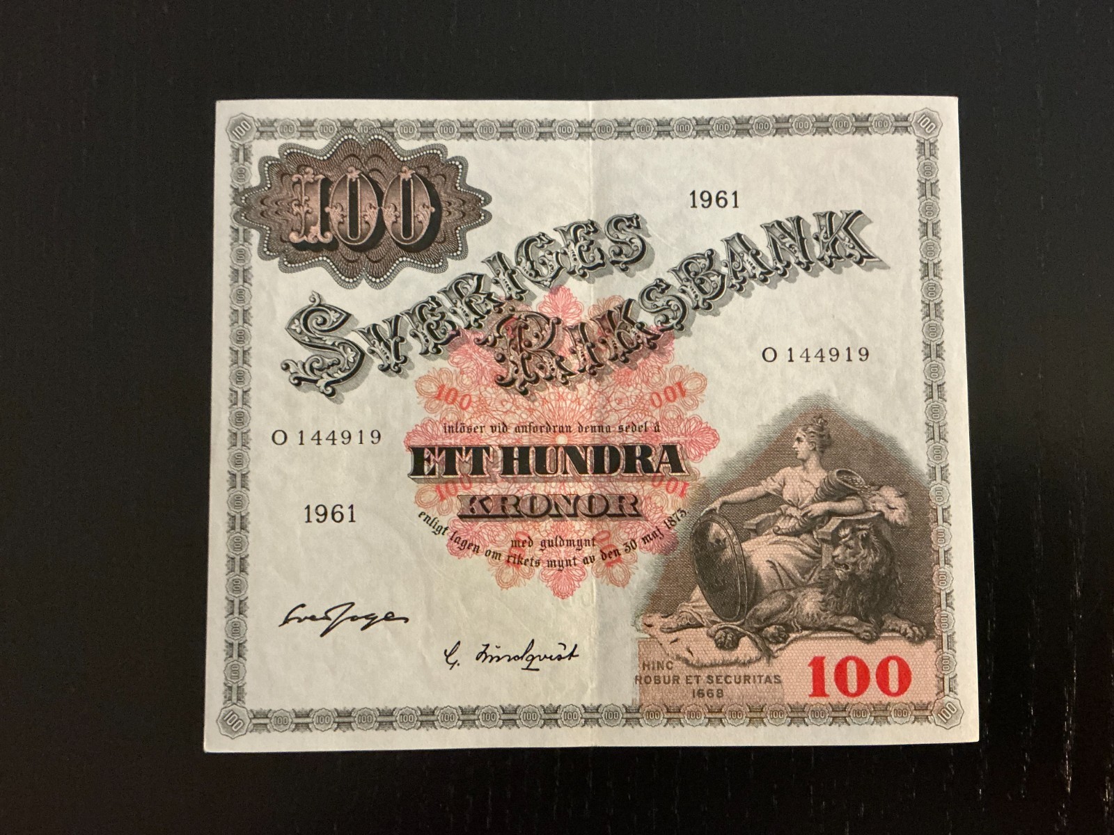Sweden 100 kronor 1961 XF P-48c