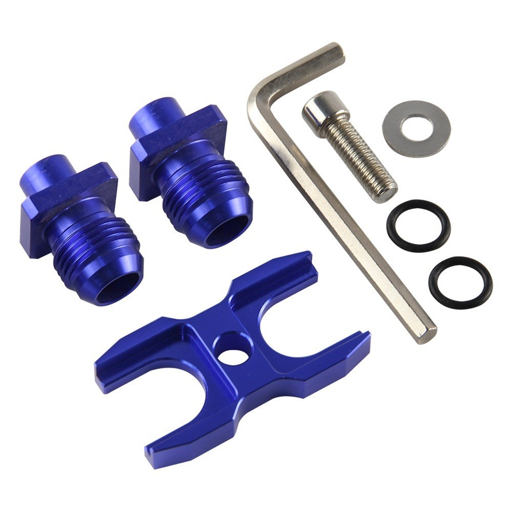 AN10 Oil Cooler Adapter Fitting For BMW E36 E46 E82 E9X 135/335 E46 M3 E90 Blue