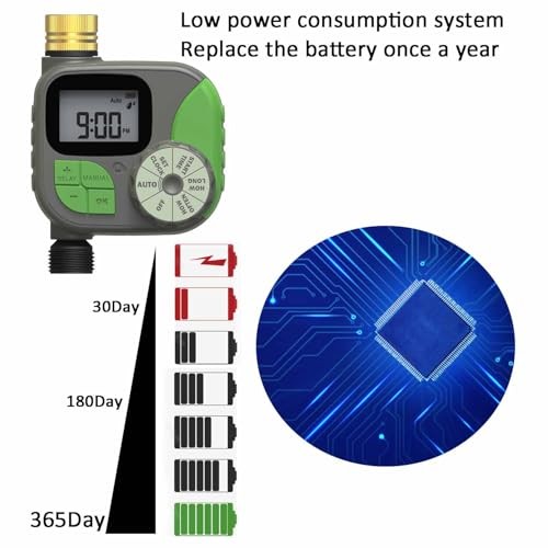 Drip Irrigation Kit Automatic Watering System with Water Timer 64FT 1/4 1t