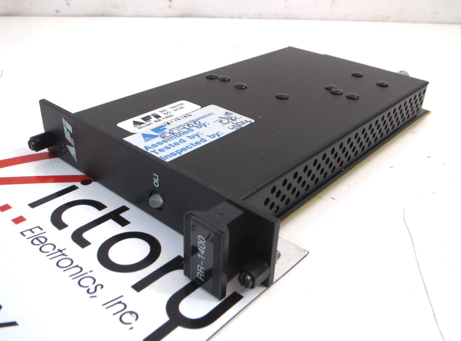 Used AFI Video/ Two Way RS422 Rack Card RX, Model: RR-1400 (wrs)