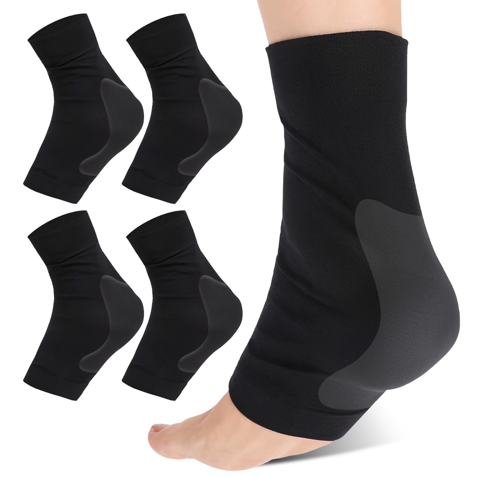 Achilles Tendon Heel Protector Socks Premium Gel Cushioned Support Sleeves