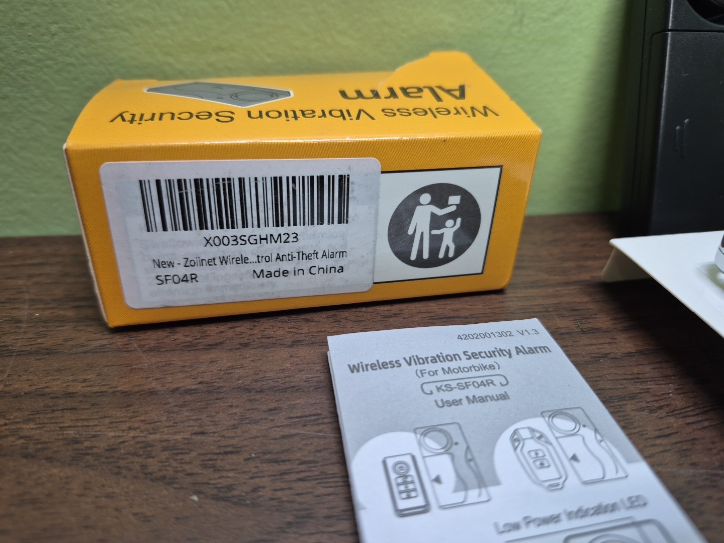 Wireless Vibration Security Alarm 4 Motorbike Open Box Read