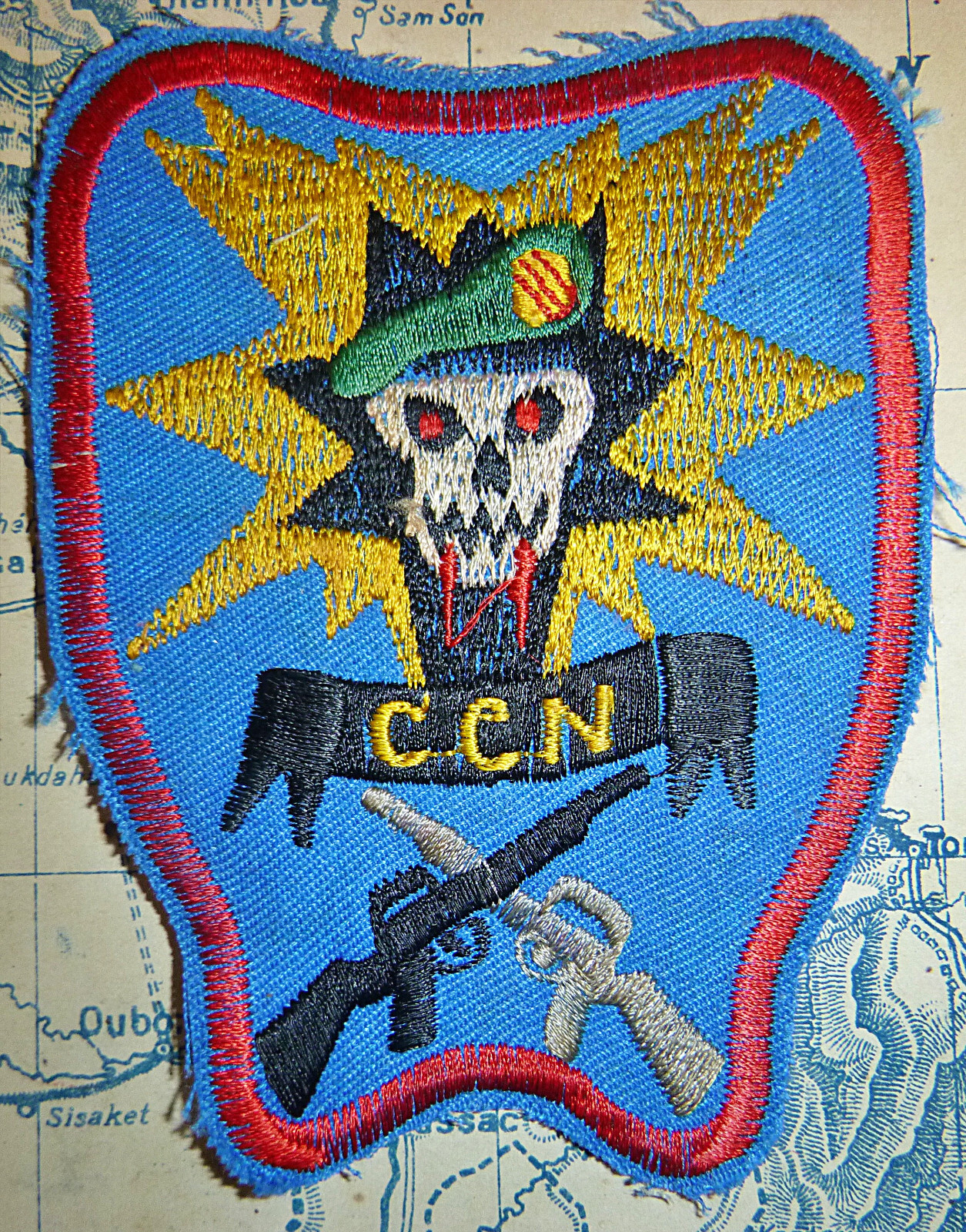 Shell Burst Patch - 1st / 5th Special Forces CCN - MACV-SOG - Vietnam War, M.543