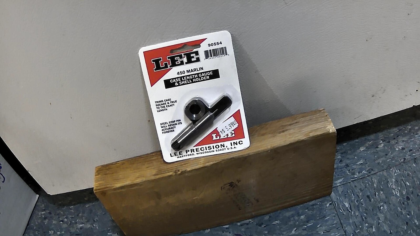 Lee 450 Marlin case length gauge and shell holder