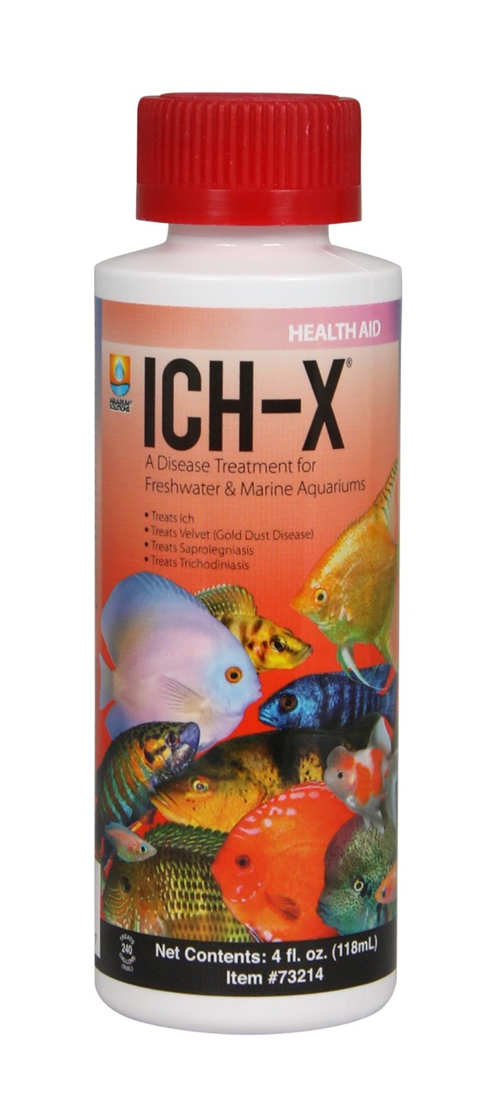 Hikari Usa AHK73214 Ich-X For Aquarium, 4 Fluid Ounce, Black