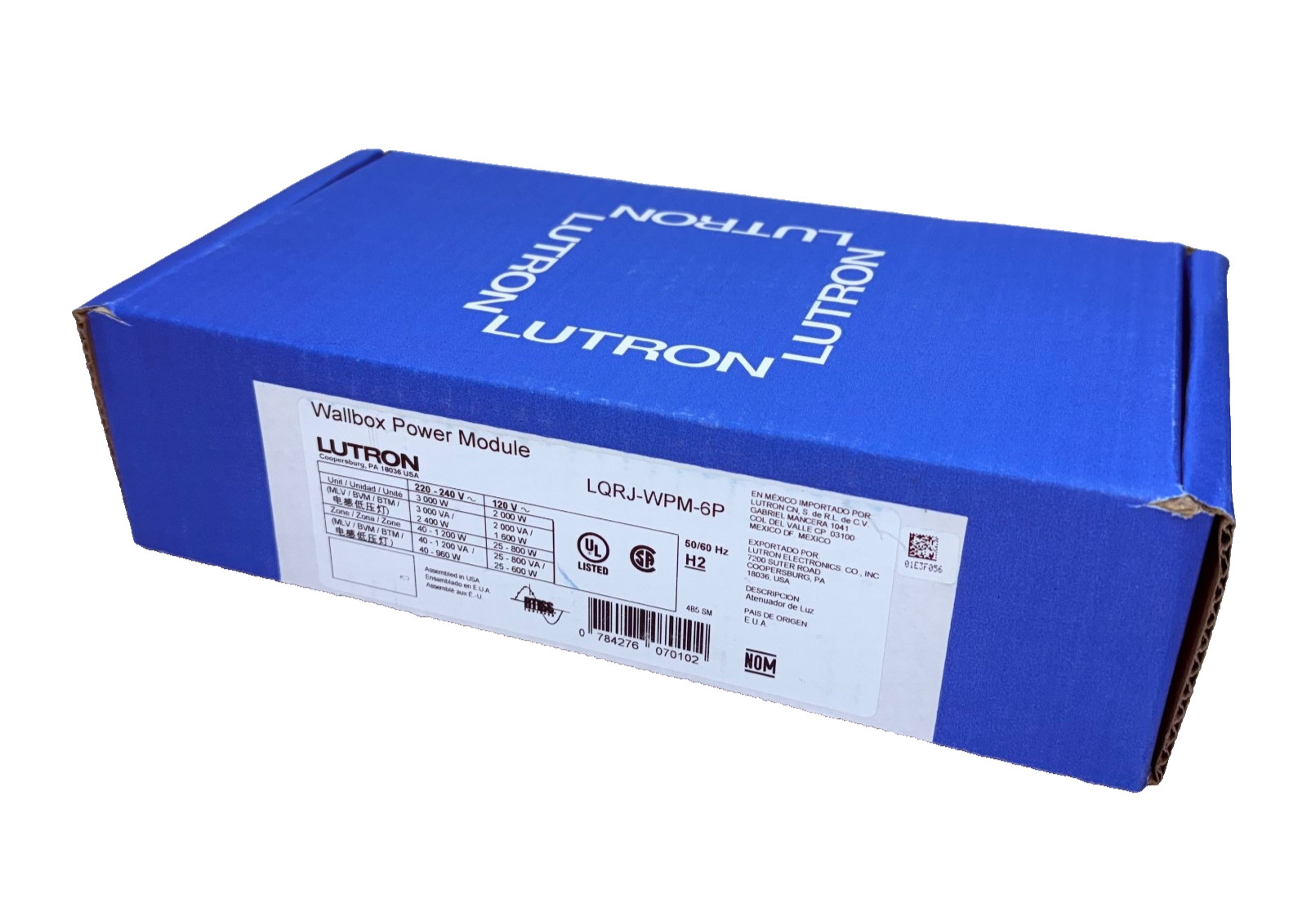 Lutron LQRJ-WPM-6P Wallbox Power Module - White - NEW