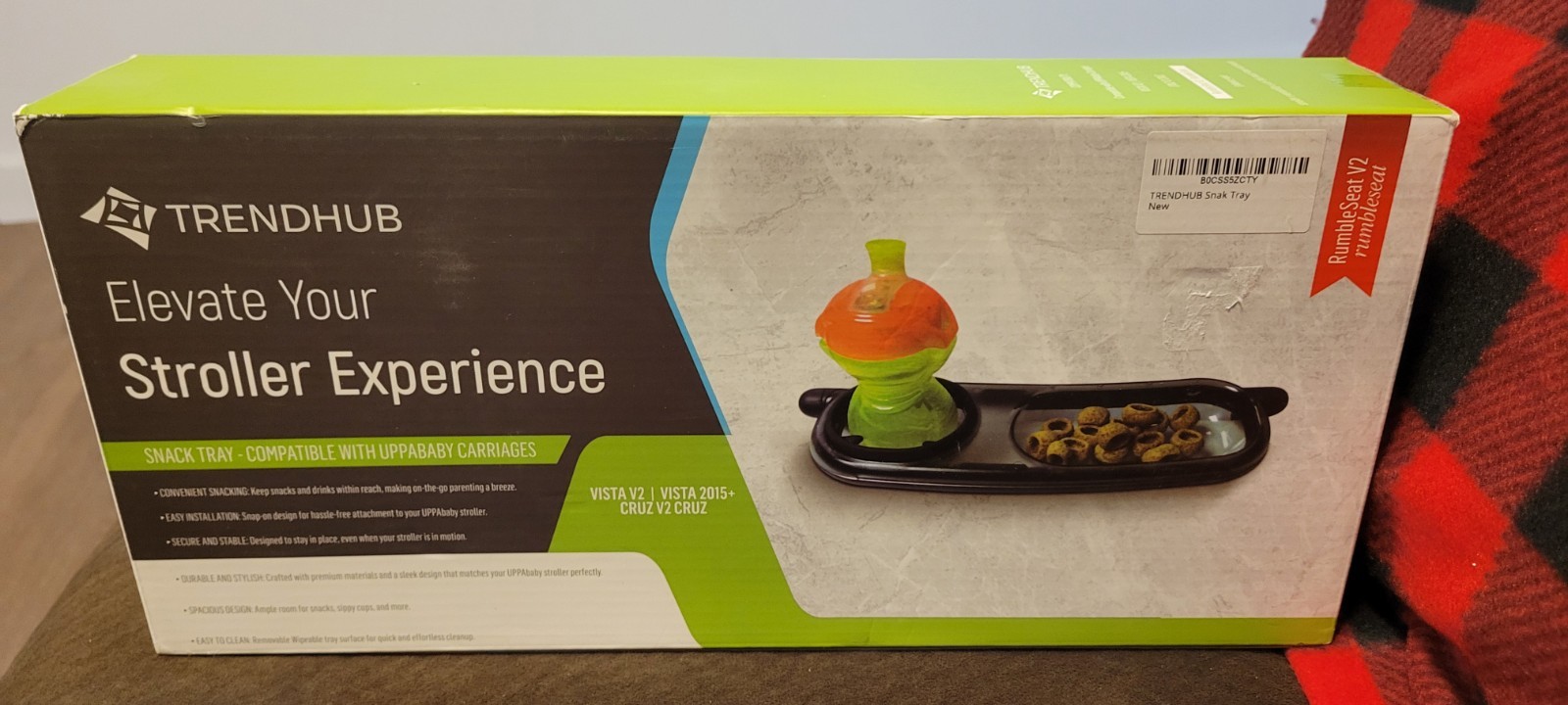 Trendhub Snack Tray Black for UPPAbaby Vista V2, Vista 2015+, Cruz V2, Cruz