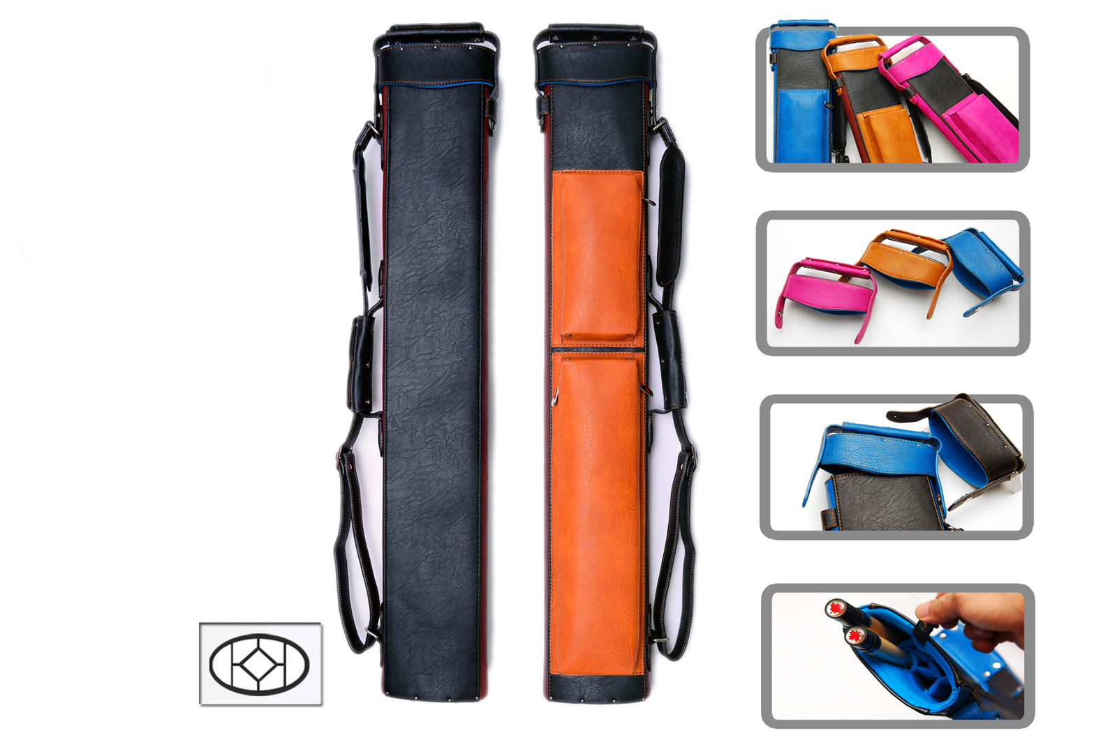 Delta 2x5 BROWN TRANSFORMERS Case - Memory Foam - JB NO Case - Leather Cue Case