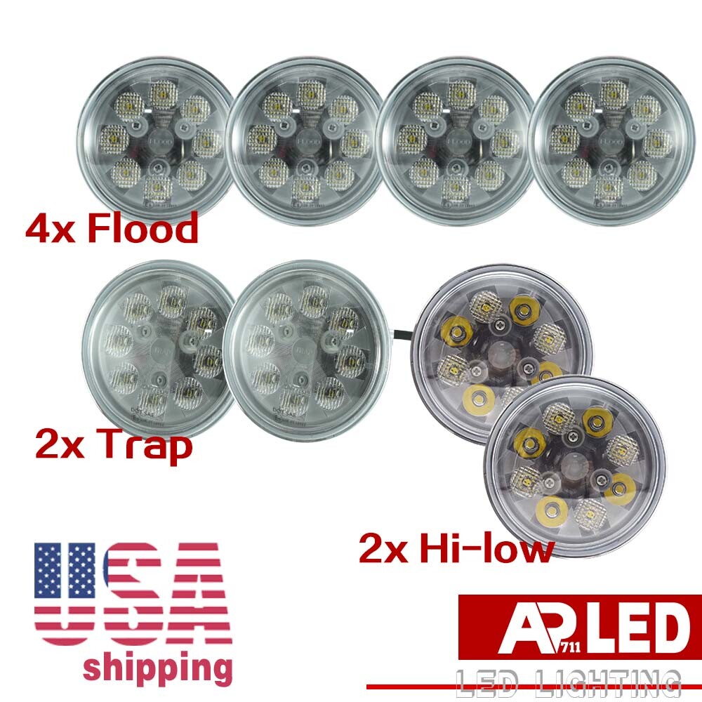 8X LED Conversion Kit For John Deere 40 Series 4040 4240 4440 4640 4840+ Tractor