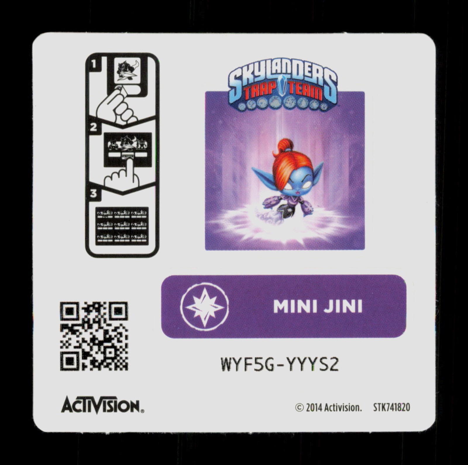 Mini Jini Skylanders Trap Team 2014 Activision Sticker