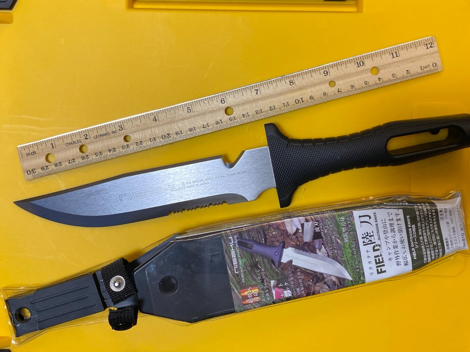 NISAKU FIELD Outdoor knife RIKUKATANA No.810 Blade  170mm Made in Japan