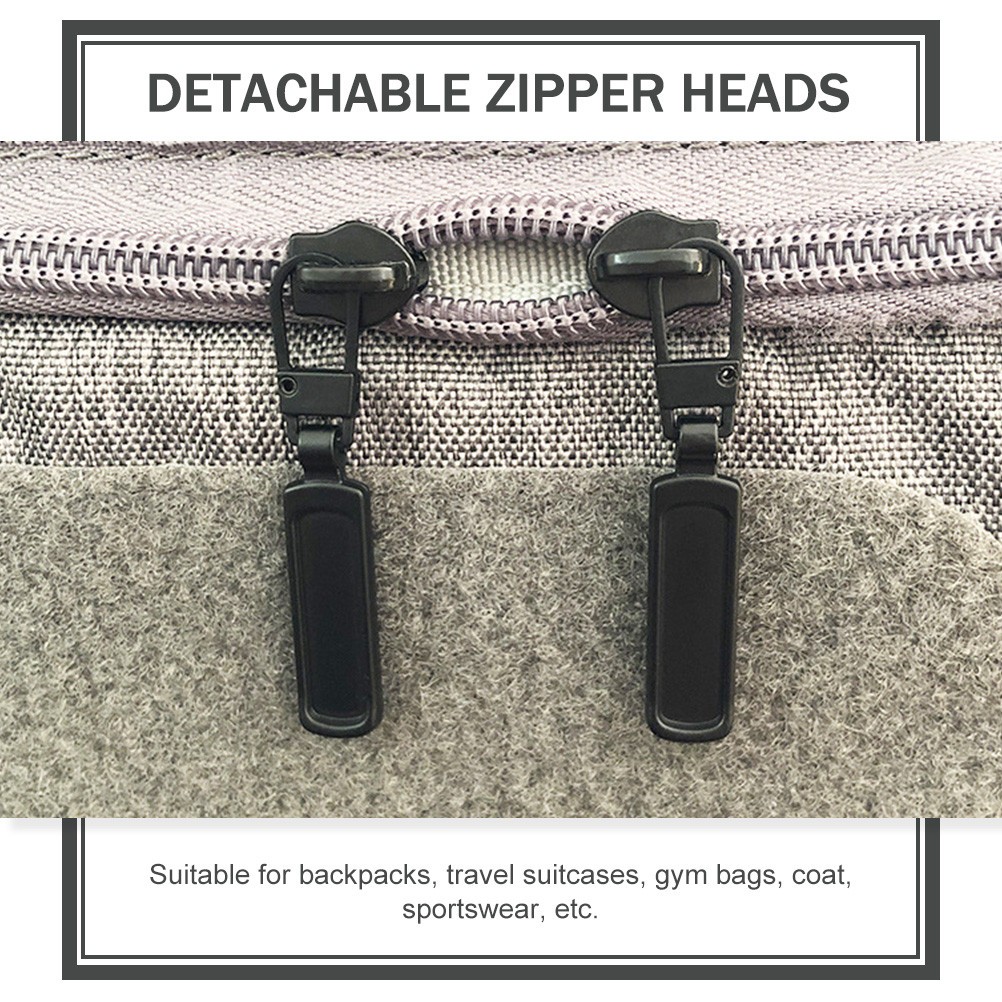 12 Pcs Replacement Zippers Accessories Backpack Pulls Detachable Heads