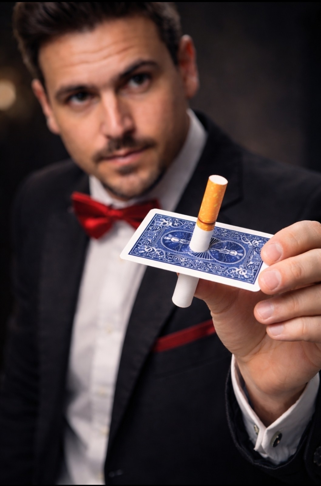 Cigarette Through Card Magic Trick - Self Working - Penetrating Illusion