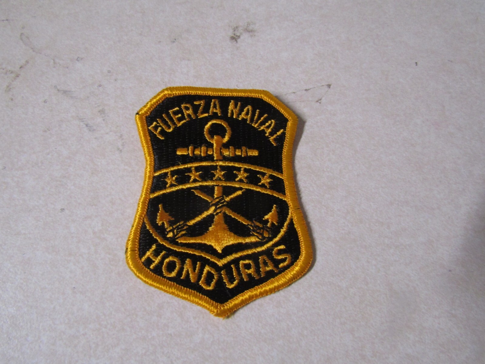 MILITARY PATCH OLDER SEW ON FUERZA NAVAL HONDURAS