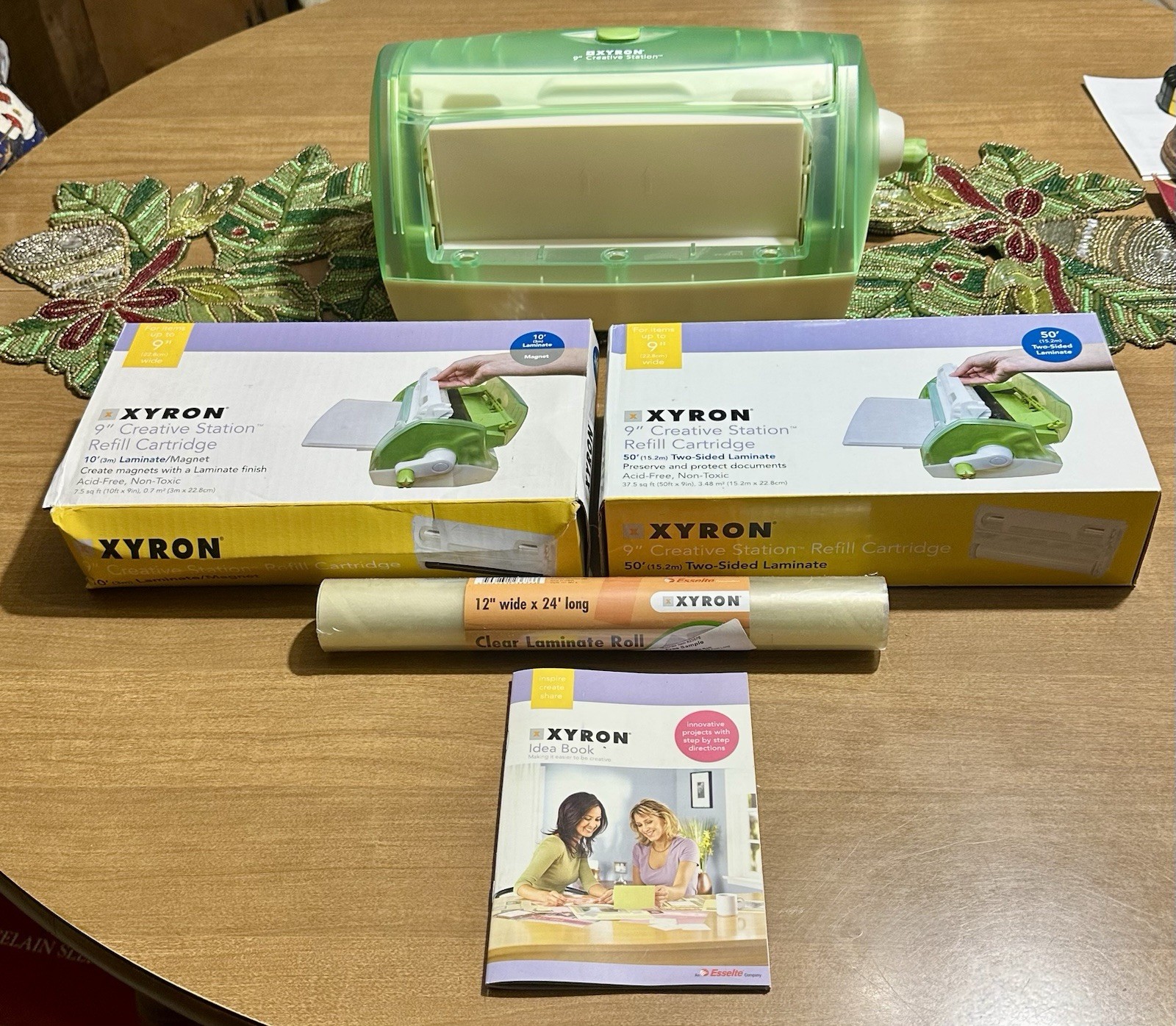 Xyron 900 Creative Station 50’ Two Sided Laminator 9”, 2 Refill Cartridges, Etc